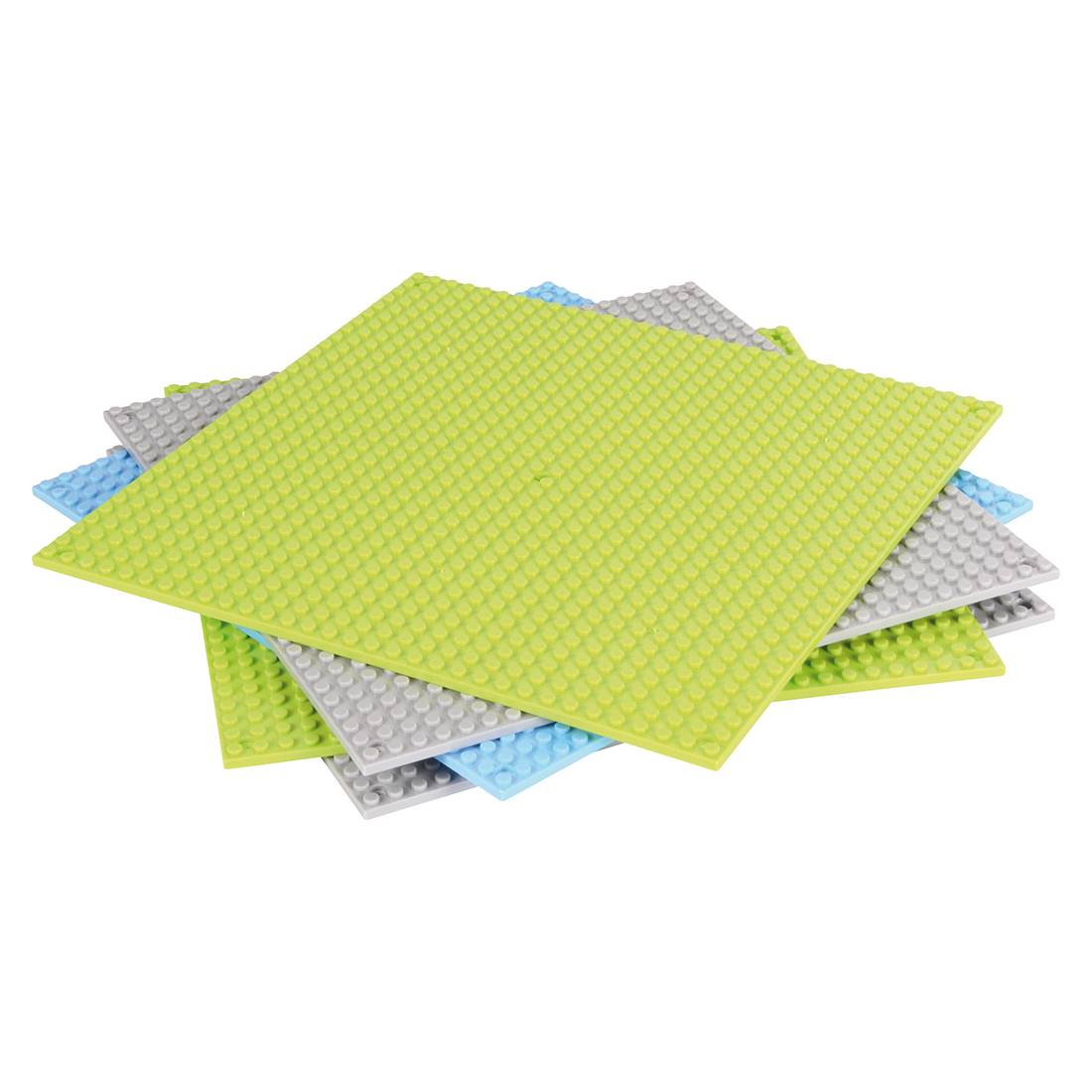 EDUPLAY 120746 Bauplatten klein, für Noppenstein, Plate 32 x 32 Noppen, mehrfarbig (5er Pack)