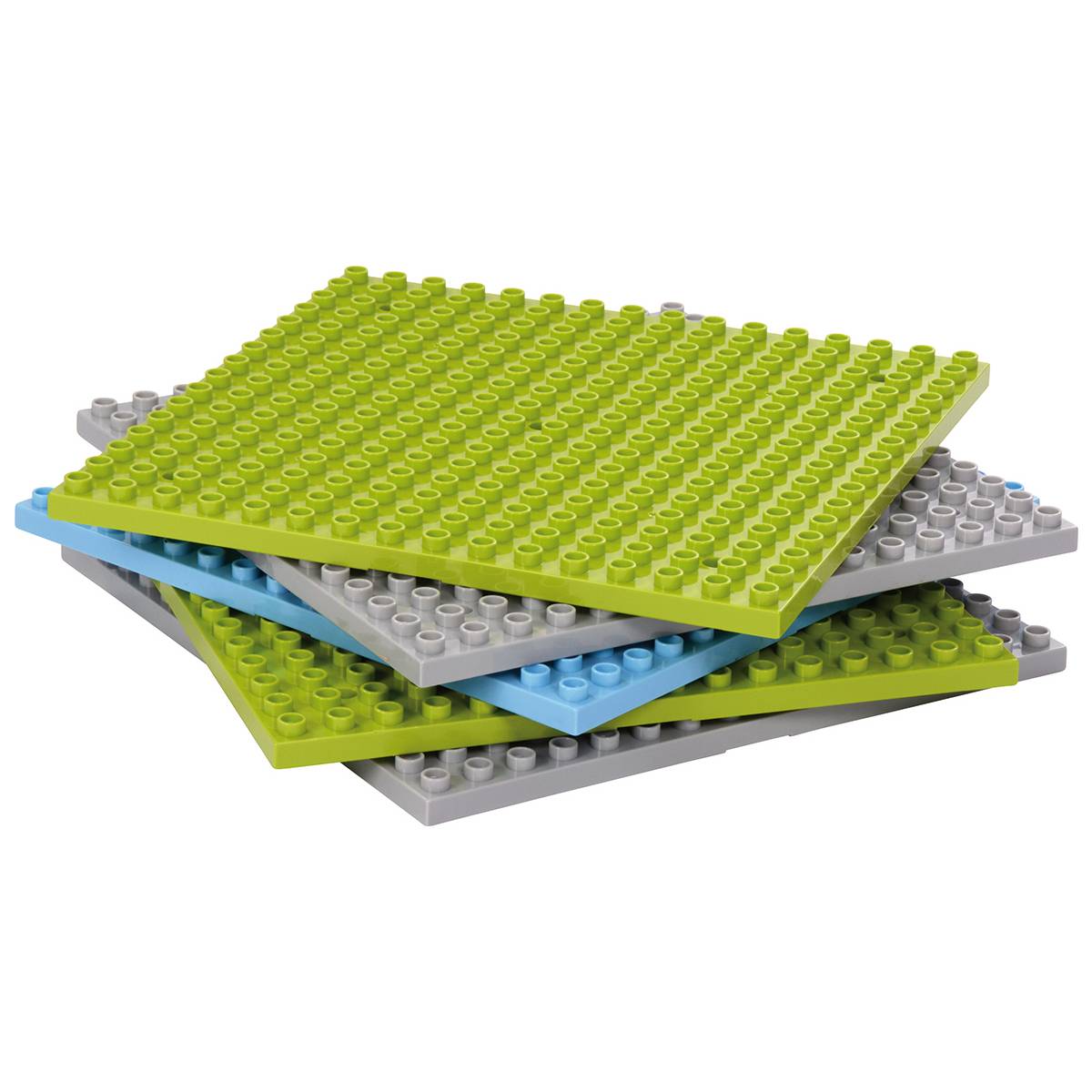 EDUPLAY 120748 Bauplatten groß, für Noppensteine, Plate 32 x 32 Noppen, mehrfarbig (5er Pack)