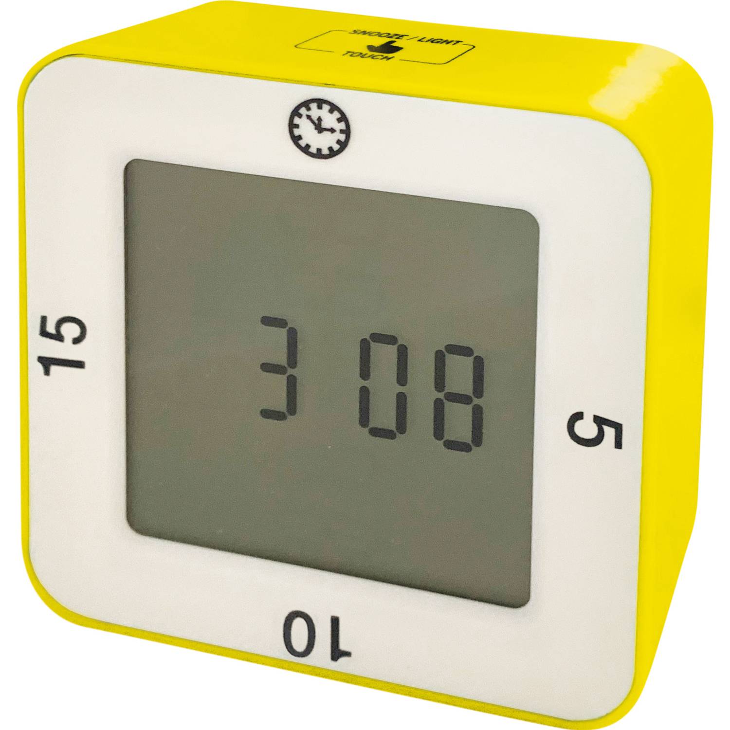 EDUPLAY 120751 Zeitwürfel, 10 x 10 x 3,5 cm, weiß/gelb