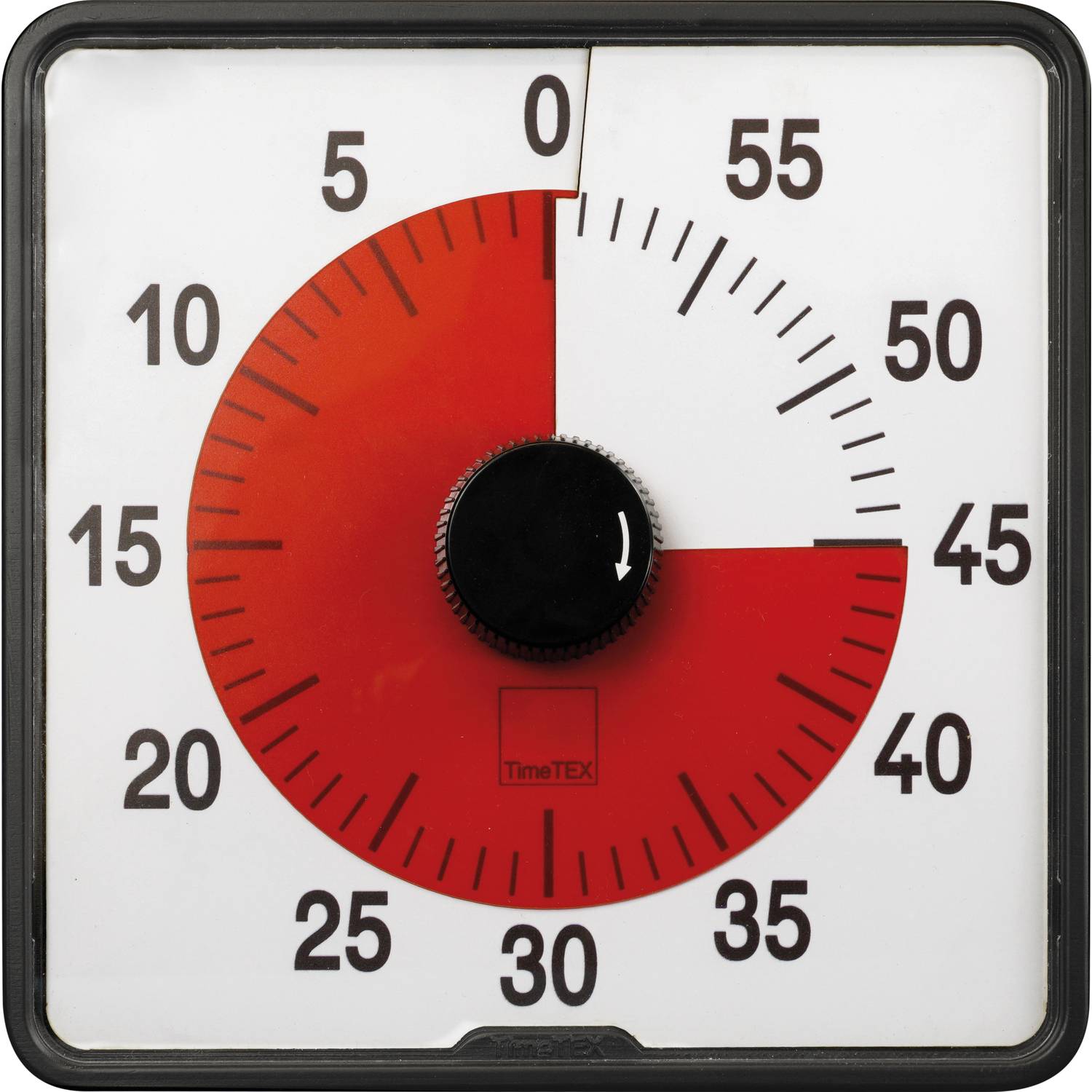 EDUPLAY 120754 Countdown Timer Klassik, 20 x 20 x 4 cm, weiß/schwarz