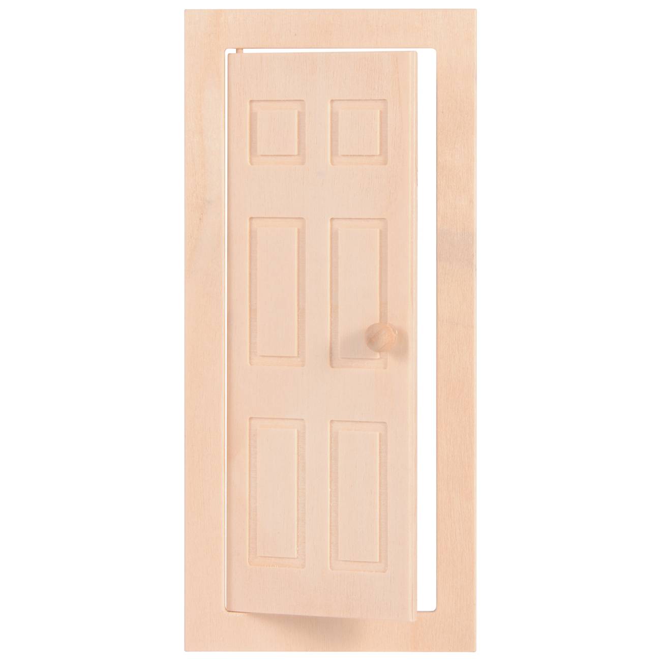 EDUPLAY 210295 Wichtel-Starter-Set mit Türe, Leiter und Briefkasten zum Gestalten, natur, 3-teilig (1 Set)