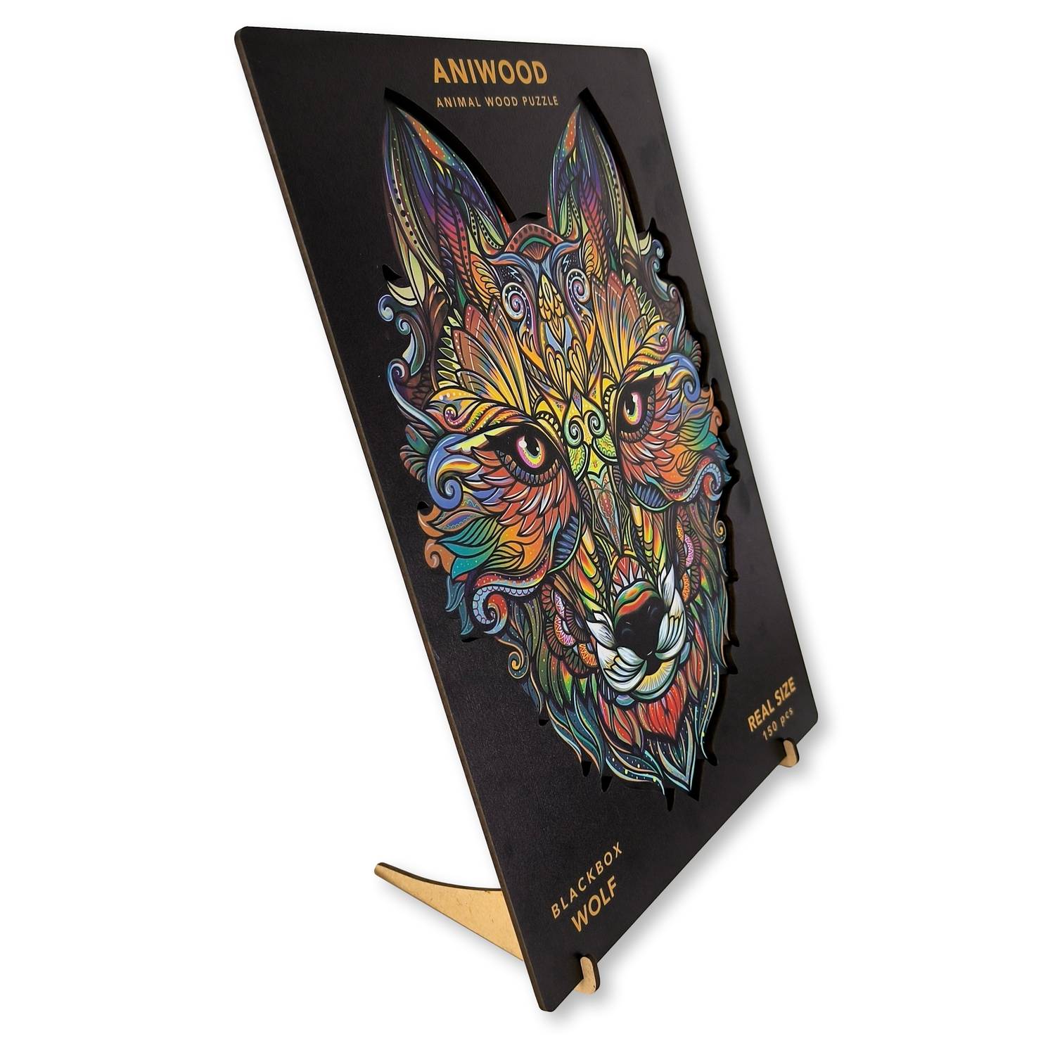 ANIWOOD Puzzle Wolf M 150 Teile, Holz (20,0 x 26,9 x 0,5 cm), 150-teilig (1 Set)