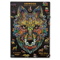 ANIWOOD Puzzle Wolf M 150 Teile, Holz (20,0 x 26,9 x 0,5 cm), 150-teilig (1 Set) ANIWOOD Puzzle Wolf M 150 Teile, Holz (20,0 x 26,9 x 0,5 cm), 150-teilig (1 Set)