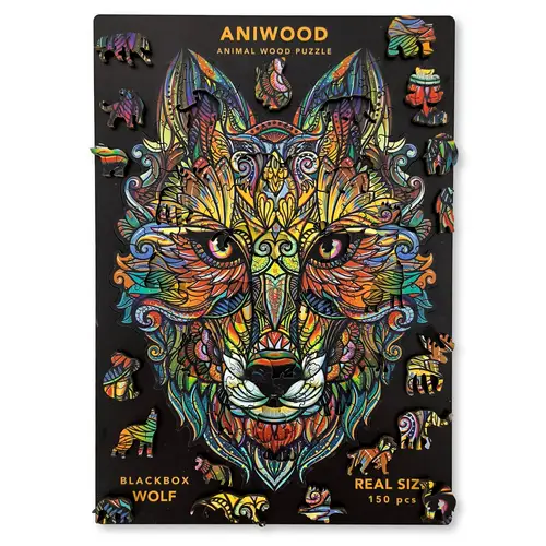 ANIWOOD Puzzle Wolf M 150 Teile, Holz (20,0 x 26,9 x 0,5 cm), 150-teilig (1 Set) ANIWOOD Puzzle Wolf M 150 Teile, Holz (20,0 x 26,9 x 0,5 cm), 150-teilig (1 Set)