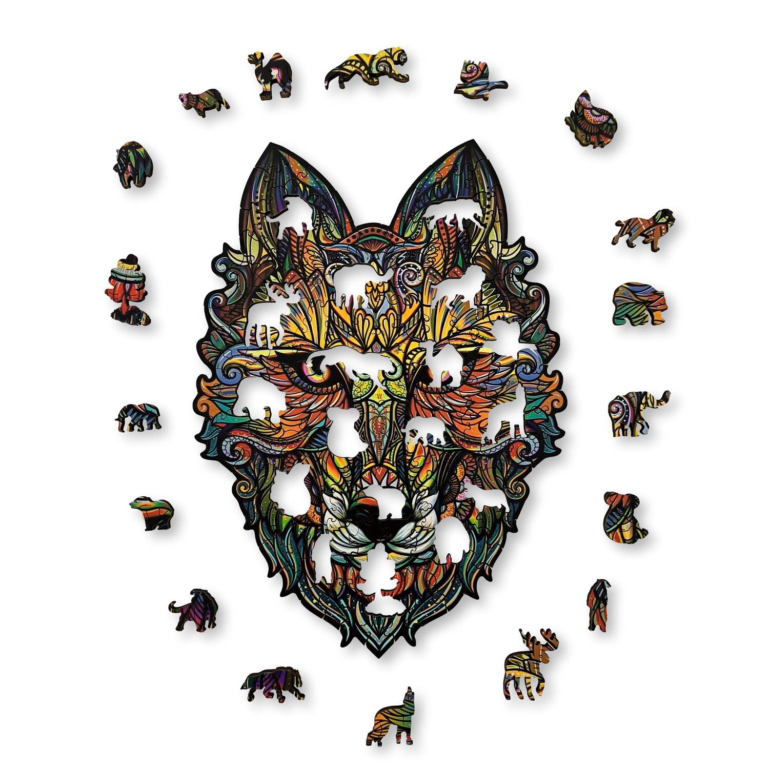 ANIWOOD Puzzle Wolf M 150 Teile, Holz (20,0 x 26,9 x 0,5 cm), 150-teilig (1 Set)