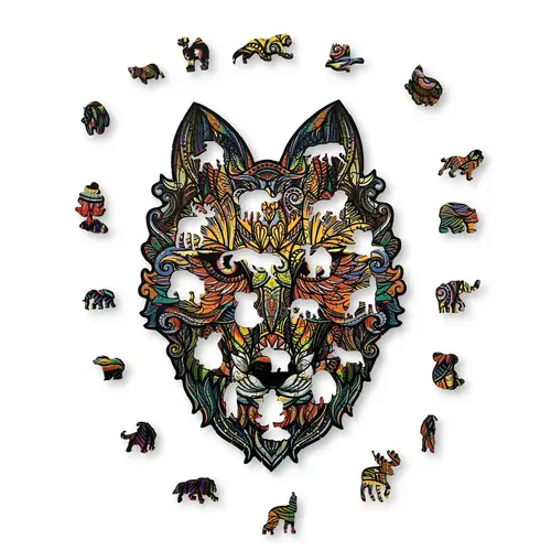 ANIWOOD Puzzle Wolf M 150 Teile, Holz (20,0 x 26,9 x 0,5 cm), 150-teilig (1 Set) ANIWOOD Puzzle Wolf M 150 Teile, Holz (20,0 x 26,9 x 0,5 cm), 150-teilig (1 Set)