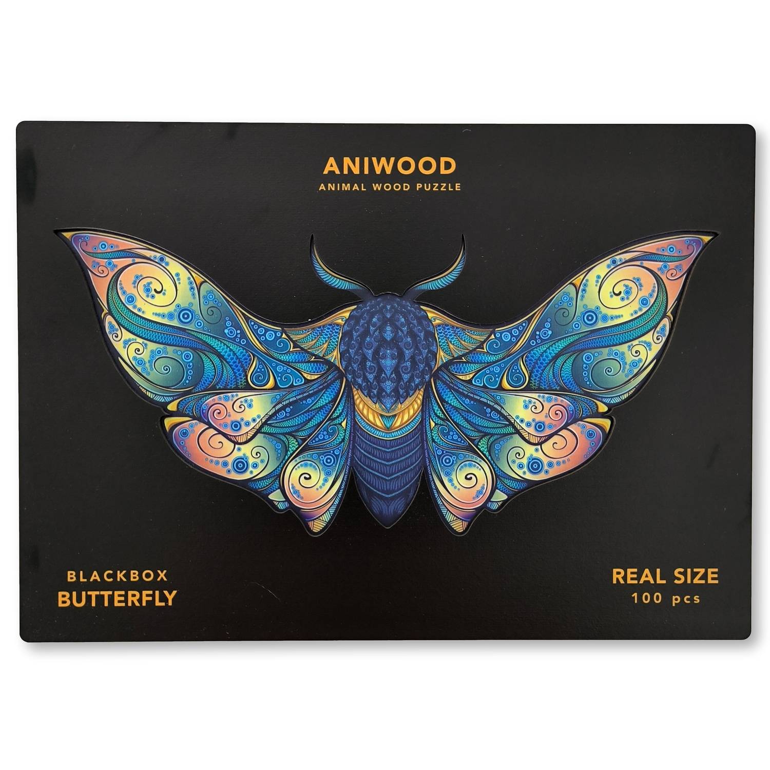 ANIWOOD Puzzle Schmetterling M 150 Teile, Holz (25,7 x 20,0 x 0,5 cm), 150-teilig (1 Set)