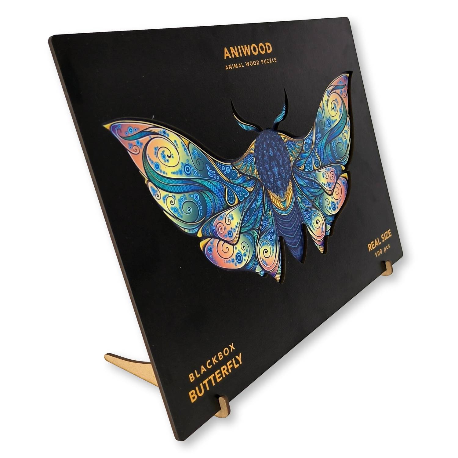 ANIWOOD Puzzle Schmetterling M 150 Teile, Holz (25,7 x 20,0 x 0,5 cm), 150-teilig (1 Set)