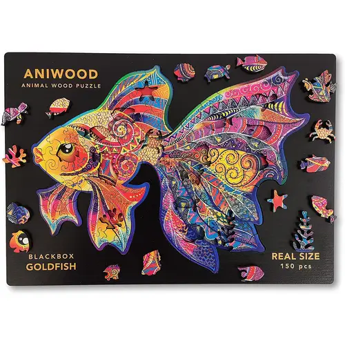 ANIWOOD Puzzle Goldener Fisch M 150 Teile, Holz (26,5 x 20,0 x 0,5 cm), 150-teilig (1 Set) ANIWOOD Puzzle Goldener Fisch M 150 Teile, Holz (26,5 x 20,0 x 0,5 cm), 150-teilig (1 Set)