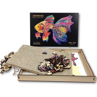 ANIWOOD Puzzle Goldener Fisch M 150 Teile, Holz (26,5 x 20,0 x 0,5 cm), 150-teilig (1 Set) ANIWOOD Puzzle Goldener Fisch M 150 Teile, Holz (26,5 x 20,0 x 0,5 cm), 150-teilig (1 Set)