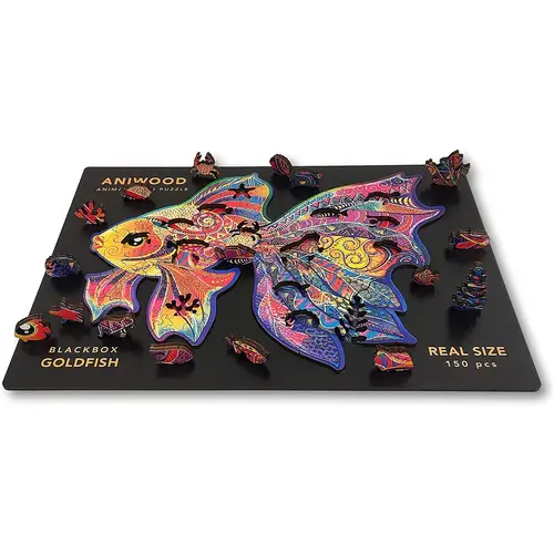 ANIWOOD Puzzle Goldener Fisch M 150 Teile, Holz (26,5 x 20,0 x 0,5 cm), 150-teilig (1 Set) ANIWOOD Puzzle Goldener Fisch M 150 Teile, Holz (26,5 x 20,0 x 0,5 cm), 150-teilig (1 Set)