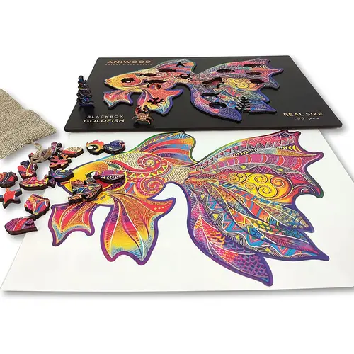 ANIWOOD Puzzle Goldener Fisch M 150 Teile, Holz (26,5 x 20,0 x 0,5 cm), 150-teilig (1 Set) ANIWOOD Puzzle Goldener Fisch M 150 Teile, Holz (26,5 x 20,0 x 0,5 cm), 150-teilig (1 Set)