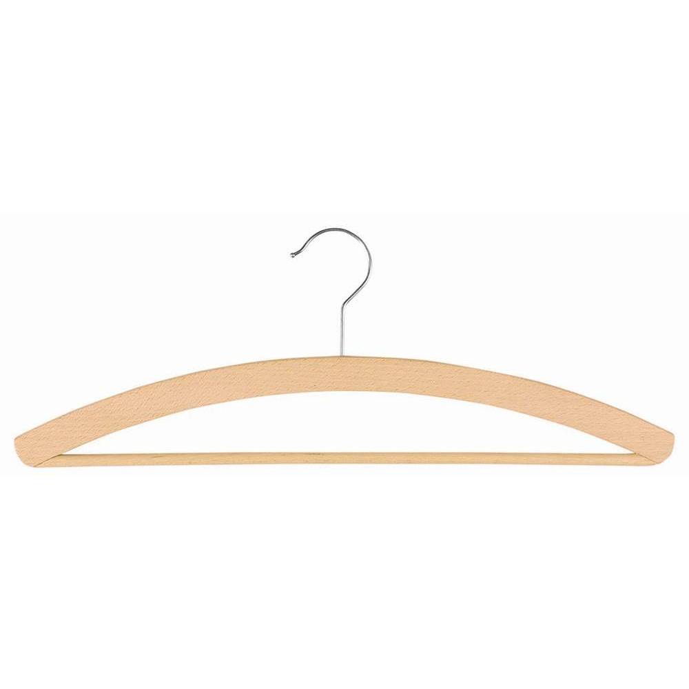 Weber 151-123 Holz-Kleiderbügel 42 cm mit Steg gewachst, natur (3er Pack)