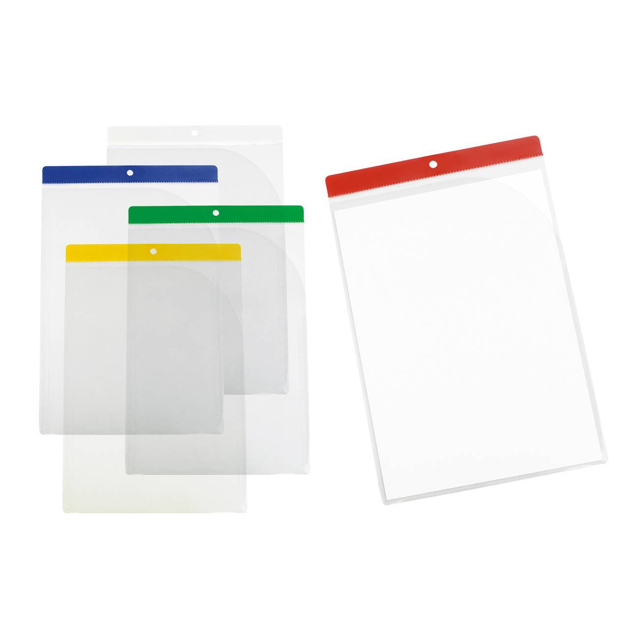 EDUPLAY 120750 Einstecktaschen A4 selbsthaftend, mehrfarbig, 5-teilig (5er Pack)