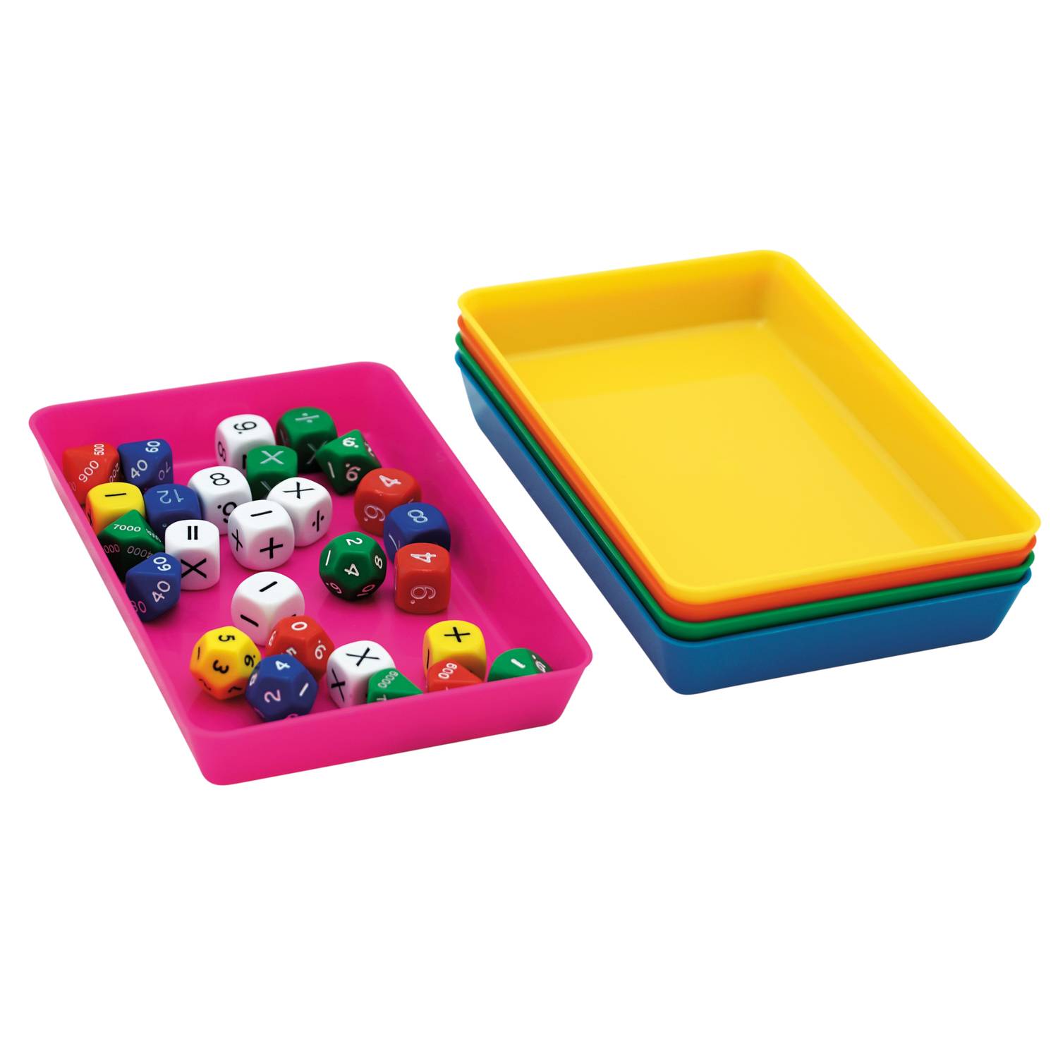 EDUPLAY 120757 Materialschalen L, 18,5 x 12,5 x 3 cm, mehrfarbig (5er Pack)