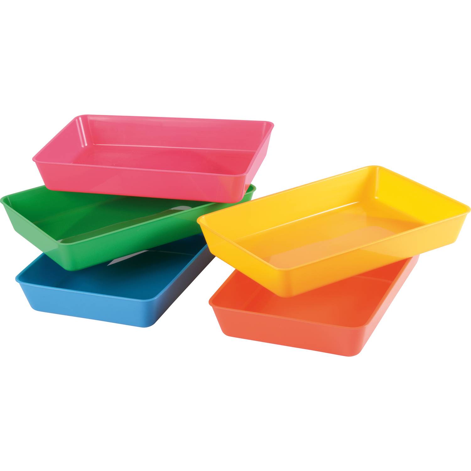 EDUPLAY 120757 Materialschalen L, 18,5 x 12,5 x 3 cm, mehrfarbig (5er Pack)