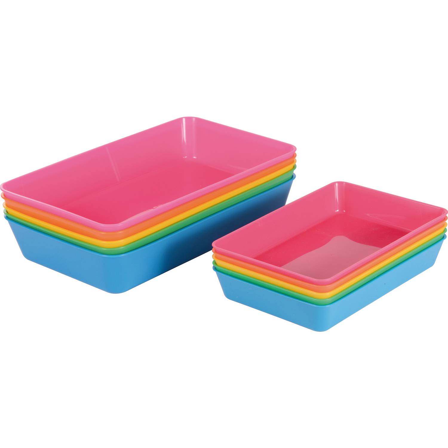 EDUPLAY 120757 Materialschalen L, 18,5 x 12,5 x 3 cm, mehrfarbig (5er Pack)