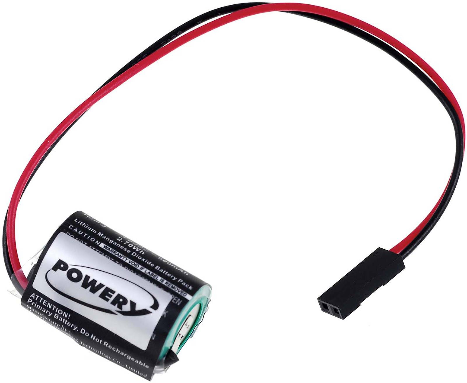Powery SPS-Lithiumbatterie für Siemens Simatic S5-100U, 3V, Lithium-Mangandioxid