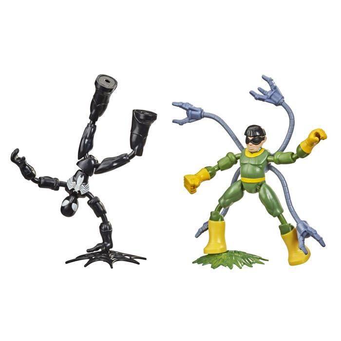 Marvel Spider-Man - Packung mit 2 Spider-Man- und Octopus Bend & Flex-Figuren - 15 cm