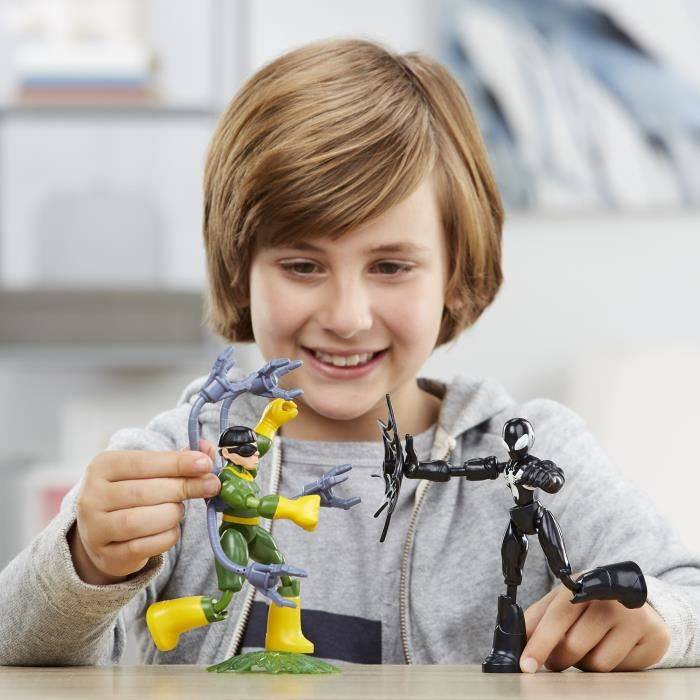 Marvel Spider-Man - Packung mit 2 Spider-Man- und Octopus Bend & Flex-Figuren - 15 cm