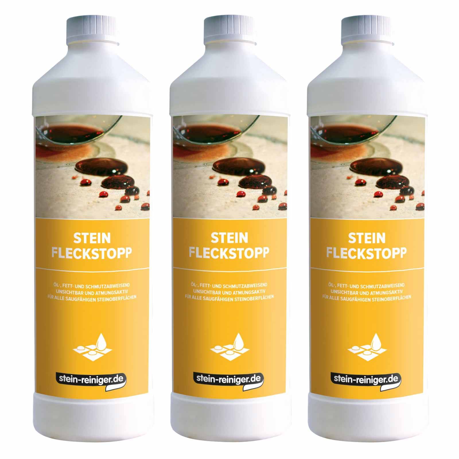 stein-reiniger.de Imprägnierung Stein-Fleckstopp 3x 1 Liter - Menge:3