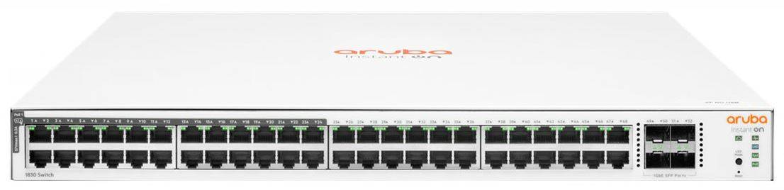 HPE Networking Instant On 1830 48G 24p Class4 PoE 4SFP 370W Switch - Switch - Smart - 24 x 10/100/1000 + 24 x 10/100/100