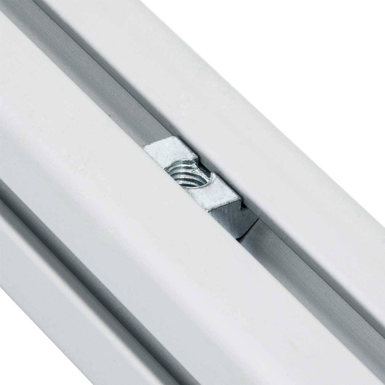 SCHMIDT systemprofile 100x Nutenstein M8 Nut 8 Stahl verzinkt Gleitmutter mit Steg schwer Befestigungsmaterial Aluprofil-Zubehör