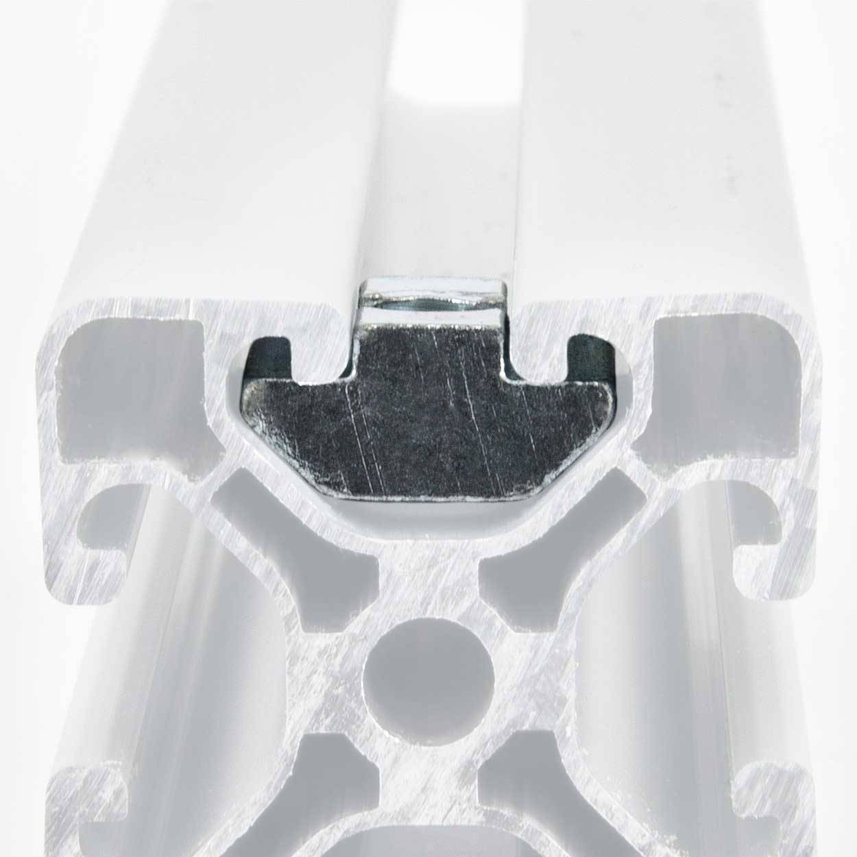 SCHMIDT systemprofile 100x Nutenstein M8 Nut 8 Stahl verzinkt Gleitmutter mit Steg schwer Befestigungsmaterial Aluprofil-Zubehör