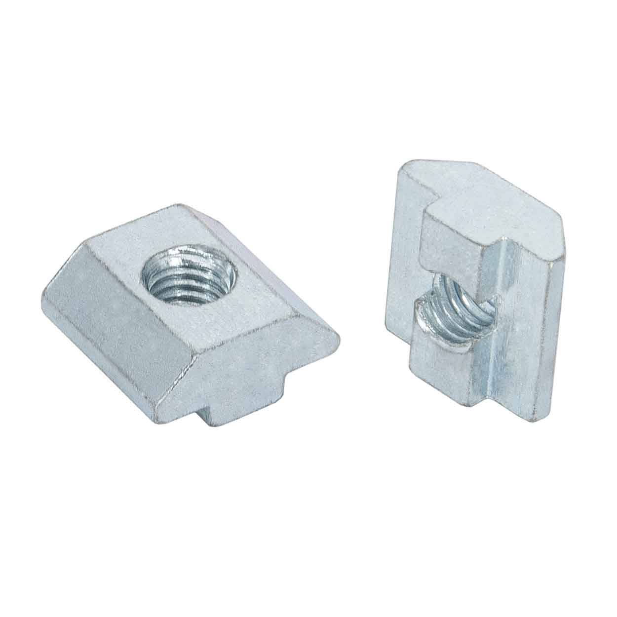 SCHMIDT systemprofile 50x Nutenstein M6 Nut 8 Stahl verzinkt Gleitmutter mit Steg schwer Aluprofil Befestigungsmaterial