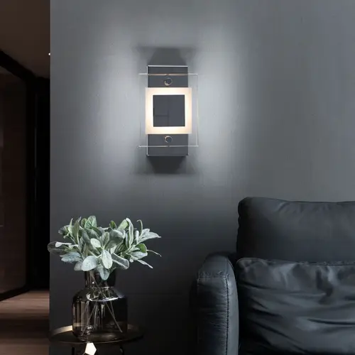 Wandleuchte Wandlampe Badleuchte Wandspot Wohnzimmerlampe Badezimmer Flur, IP44 Metall Glas Chrom, 1x ED 4,5W 400Lm 4000K, LxBxH 15x10x5cm Wandleuchte Wandlampe Badleuchte Wandspot Wohnzimmerlampe Badezimmer Flur, IP44 Metall Glas Chrom, 1x ED 4,5W 400Lm 4000K, LxBxH 15x10x5cm