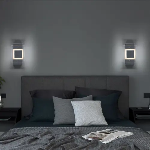 Wandleuchte Wandlampe Badleuchte Wandspot Wohnzimmerlampe Badezimmer Flur, IP44 Metall Glas Chrom, 1x ED 4,5W 400Lm 4000K, LxBxH 15x10x5cm Wandleuchte Wandlampe Badleuchte Wandspot Wohnzimmerlampe Badezimmer Flur, IP44 Metall Glas Chrom, 1x ED 4,5W 400Lm 4000K, LxBxH 15x10x5cm