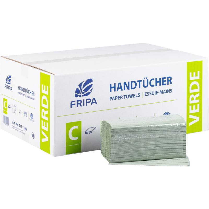 Fripa Handtuchpapier VERDE, 250 x 330 mm, C-Falz, grün