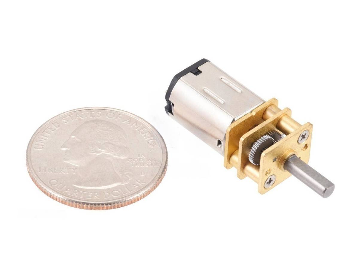Pololu 75:1 Micro Metal Gearmotor HP 6V with Extended Motor Shaft