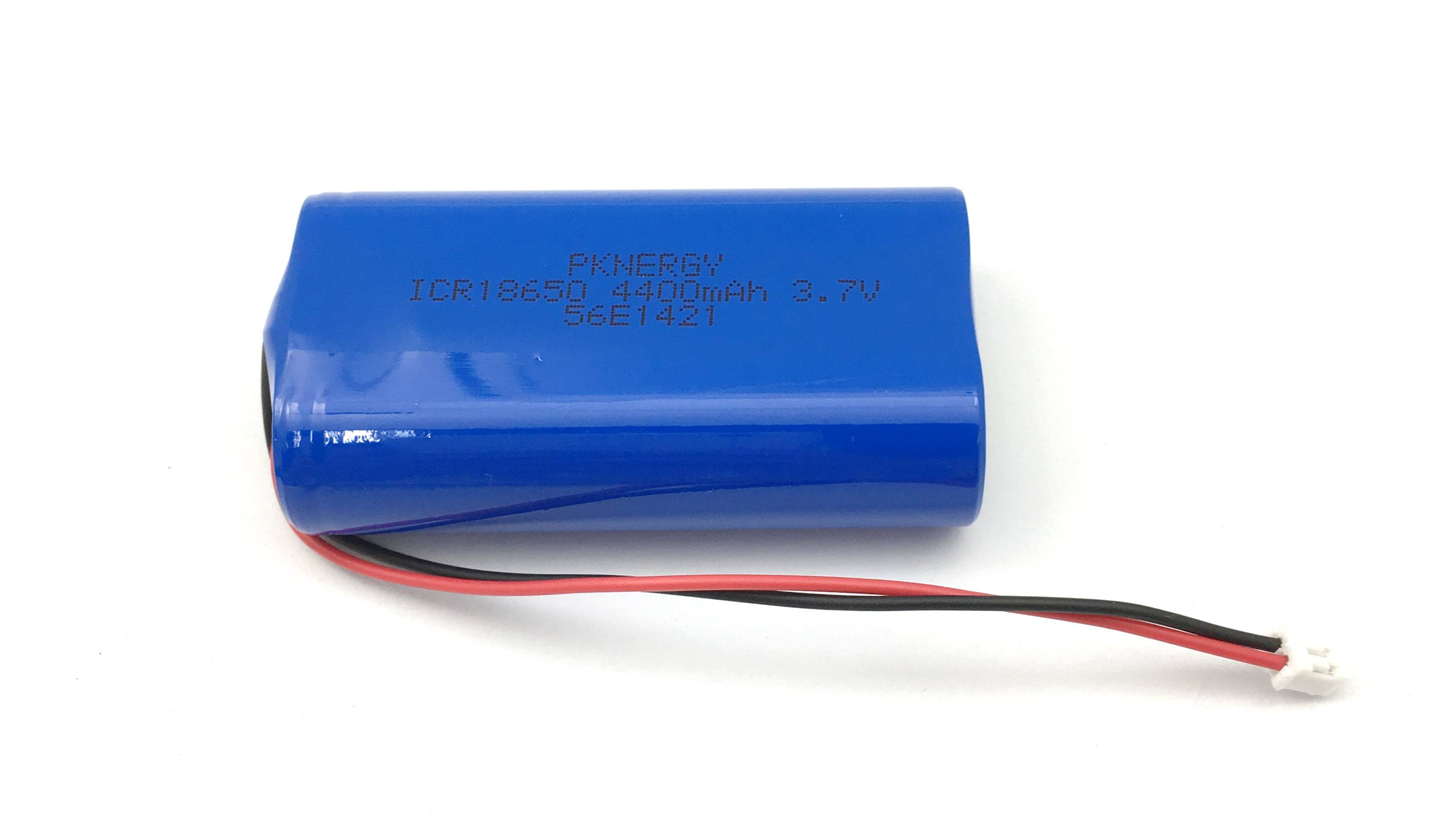 PKNERGY Lithium Ion Battery Pack ICR 18650 3.7V 4400mAh LiPo Li-Ion with JST-PH Connector