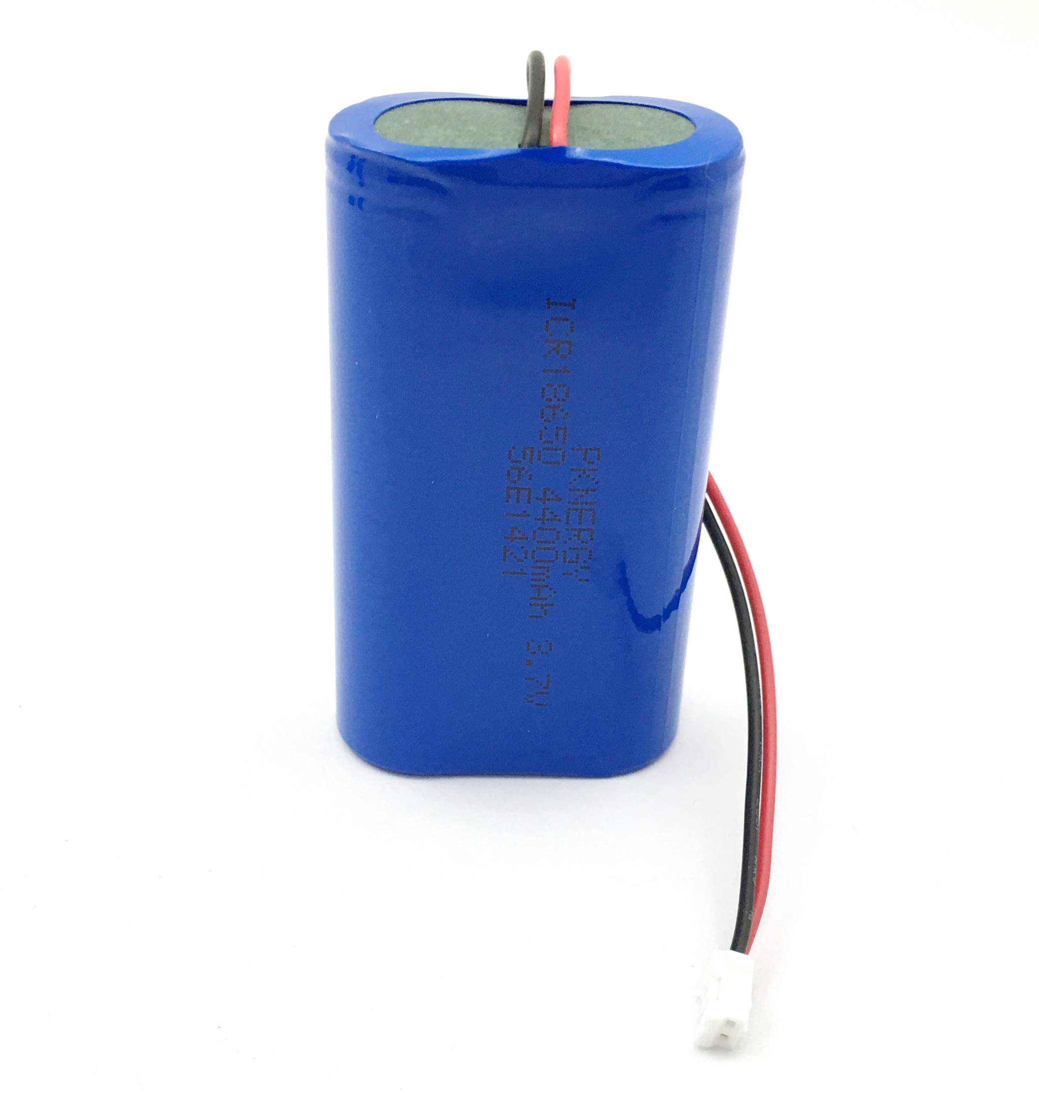 PKNERGY Lithium Ion Battery Pack ICR 18650 3.7V 4400mAh LiPo Li-Ion with JST-PH Connector