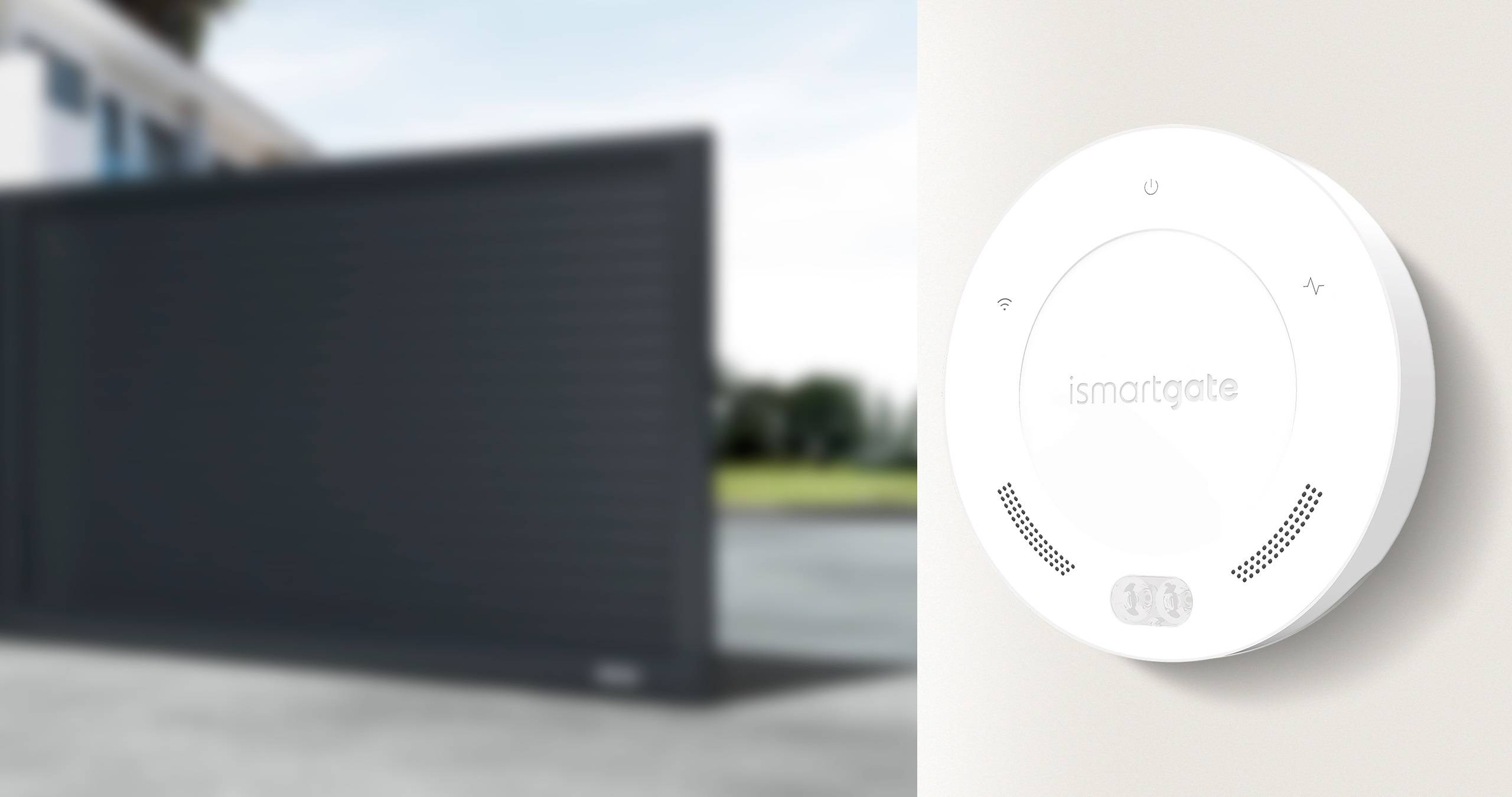ISMARTGATE Standard Mini Gate Tor kabellos | WLAN Fernsteuerung und Überwachung | Kompatibel Google Assistant Amazon Alexa iFTTT