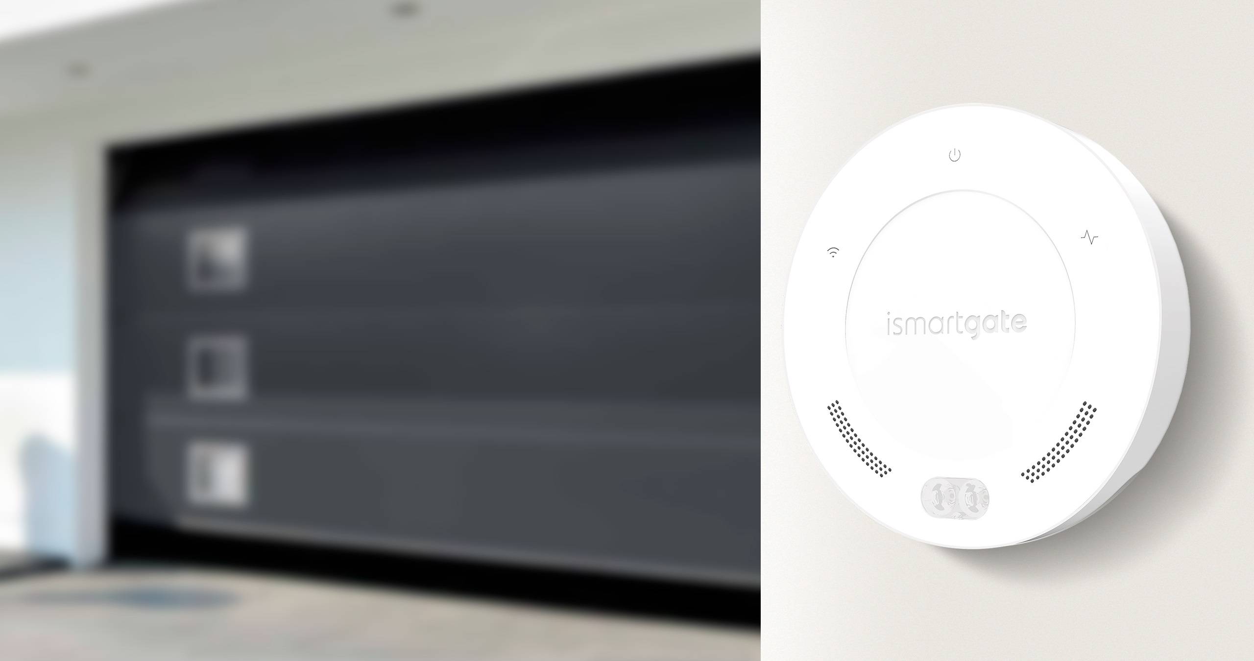 ISMARTGATE Standard Mini Garage Tor verkabelt | WLAN Fernsteuerung und Überwachung | Kompatibel Google Assistant Amazon Alexa iFTTT