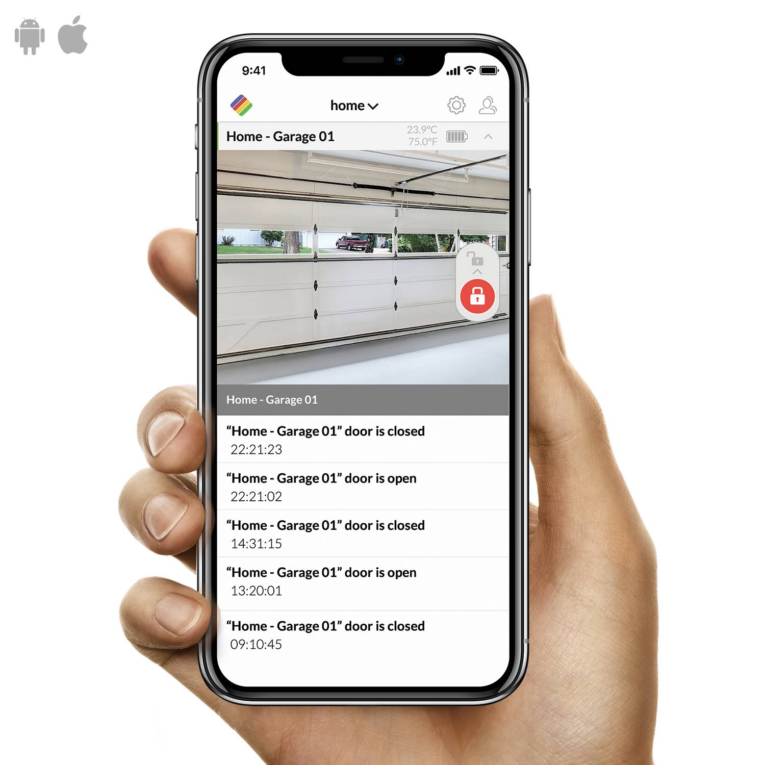 ISMARTGATE Standard Lite Garage kabellos | WLAN Fernsteuerung und Überwachung | Kompatibel Apple HomeKit Google Assistant Amazon Alexa iFTTT