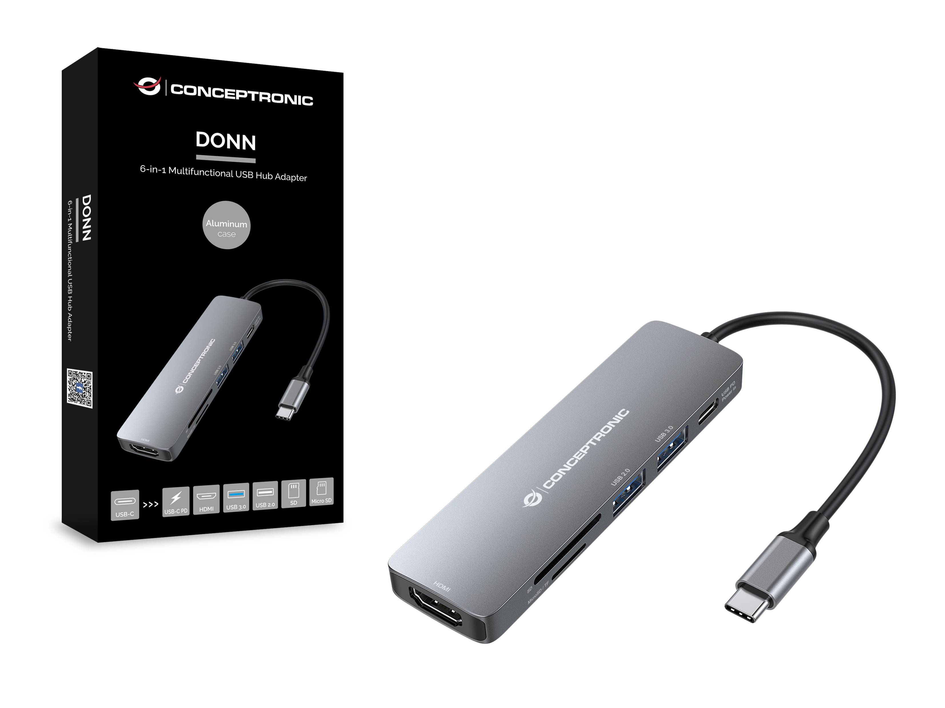 Conceptronic DONN11G - Dockingstation - USB-C 3.2 Gen 1