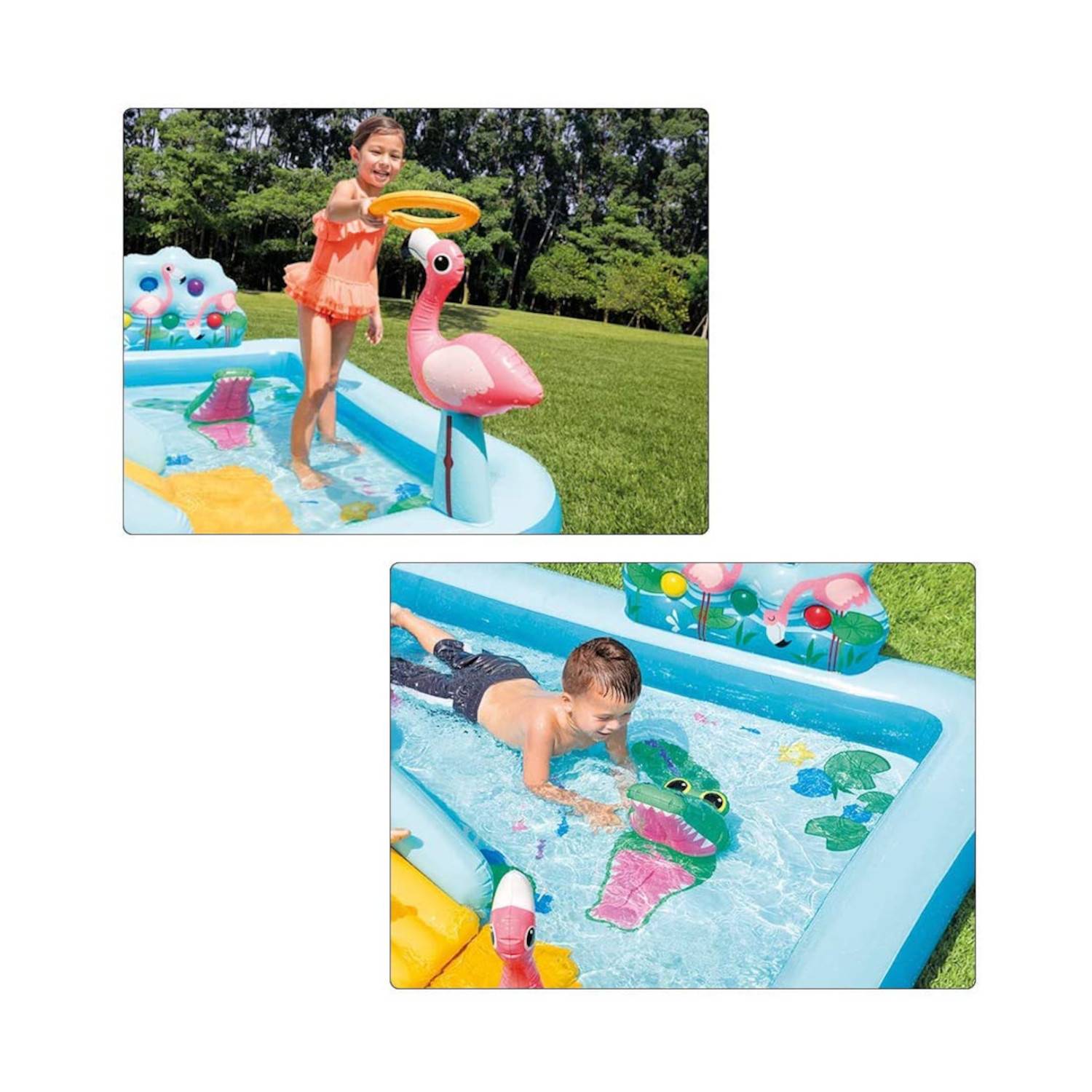 INTEX 57161NP - Playcenter - Jungle Adventure (244x198x71cm) Garten Kinder Planschbecken