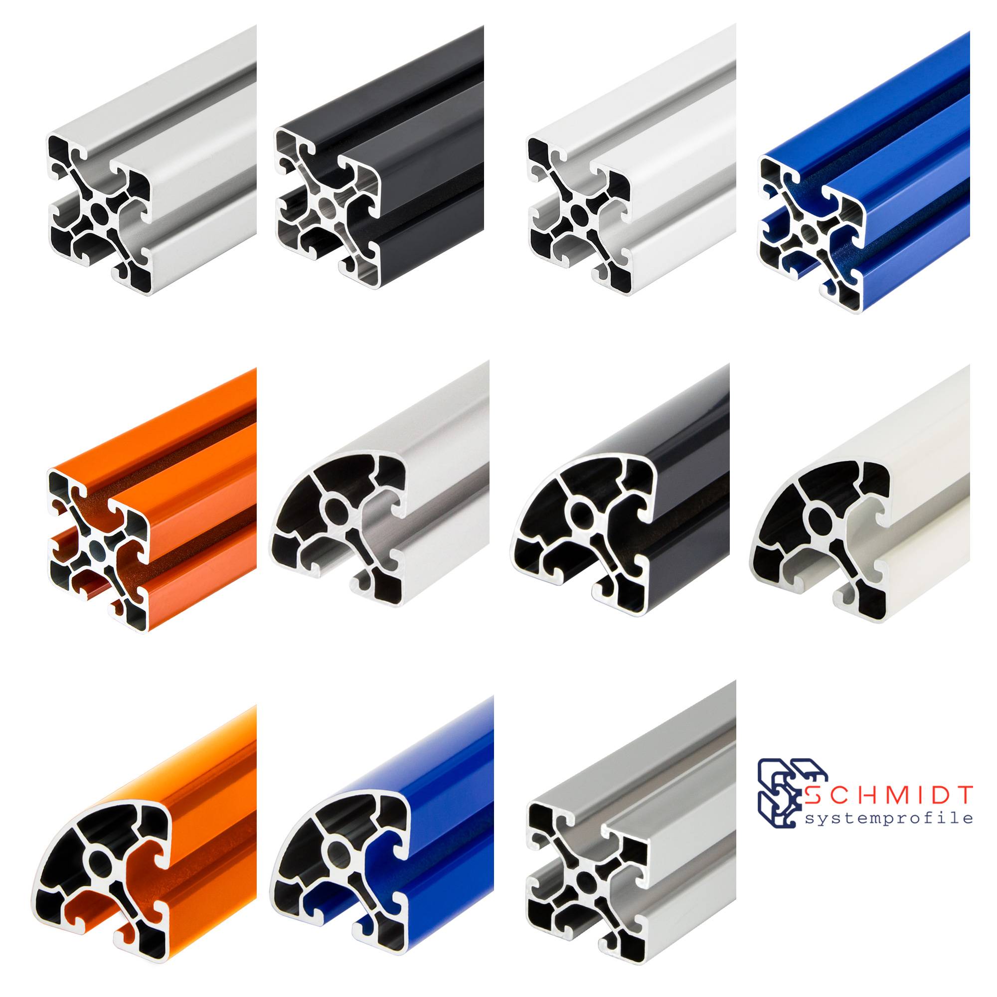 SCHMIDT systemprofile 10x Zylinderschraube M8 16mm Zylinderkopf Schraube Innensechskant Aluprofil-Zubehör