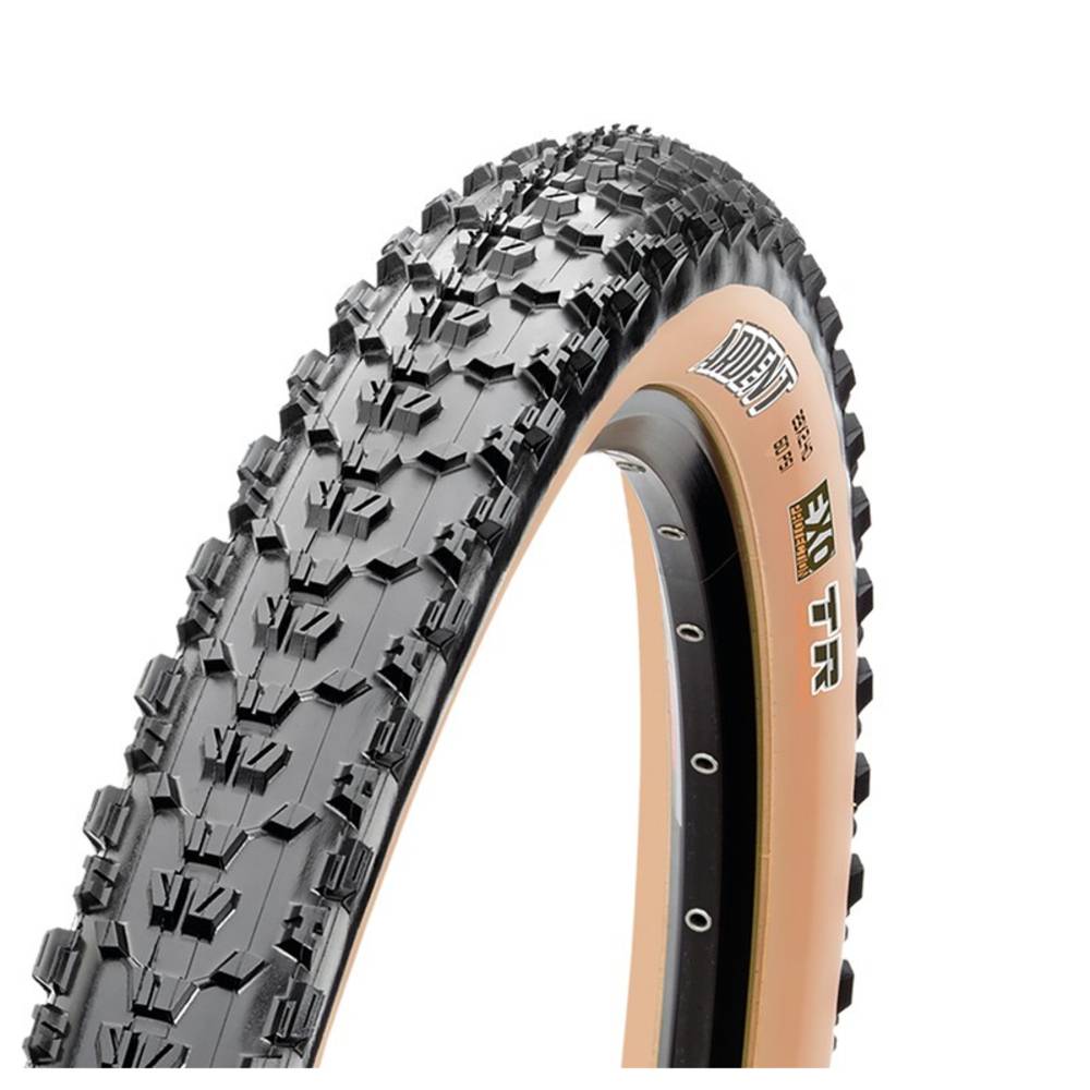 Maxxis 29" Falt-Reifen "Ardent" TLR, 29x2.40" (61-622), EXO TR Tanwall Dual, schwarz/tanwall