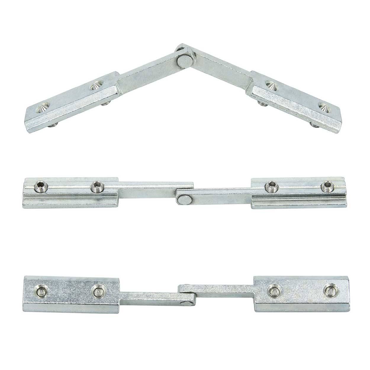 SCHMIDT systemprofile 10x Gelenkverbinder Nut 8 Stahl Drehverbinder mit Madenschrauben Profil-Verbinder Aluprofil-Zubehör