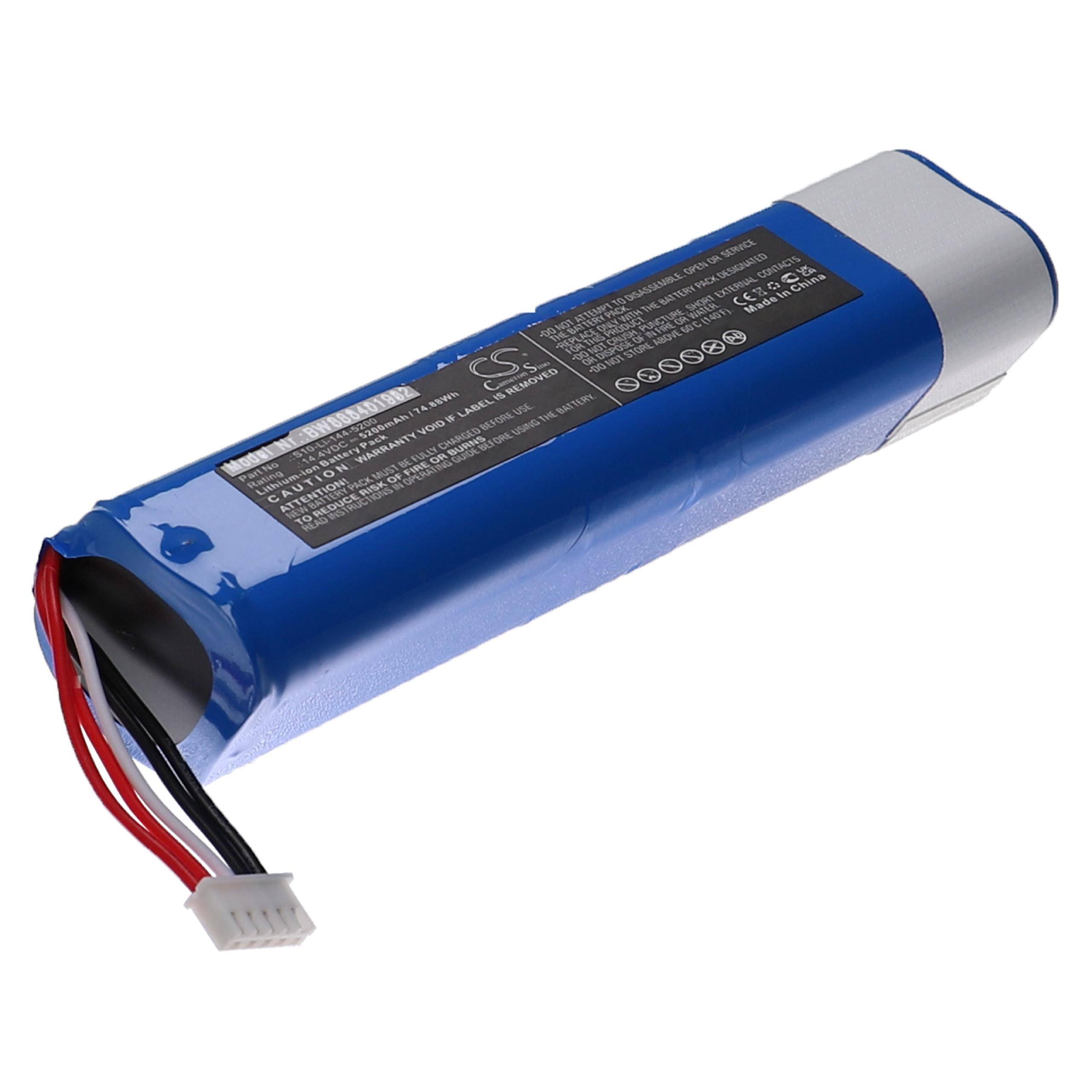 vhbw Akku kompatibel mit Ecovacs Deebot Ozmo T8 Aivi Max Power, T9+, T9 Saugroboter türkis (5200 mAh, 14,4 V, Li-Ion)