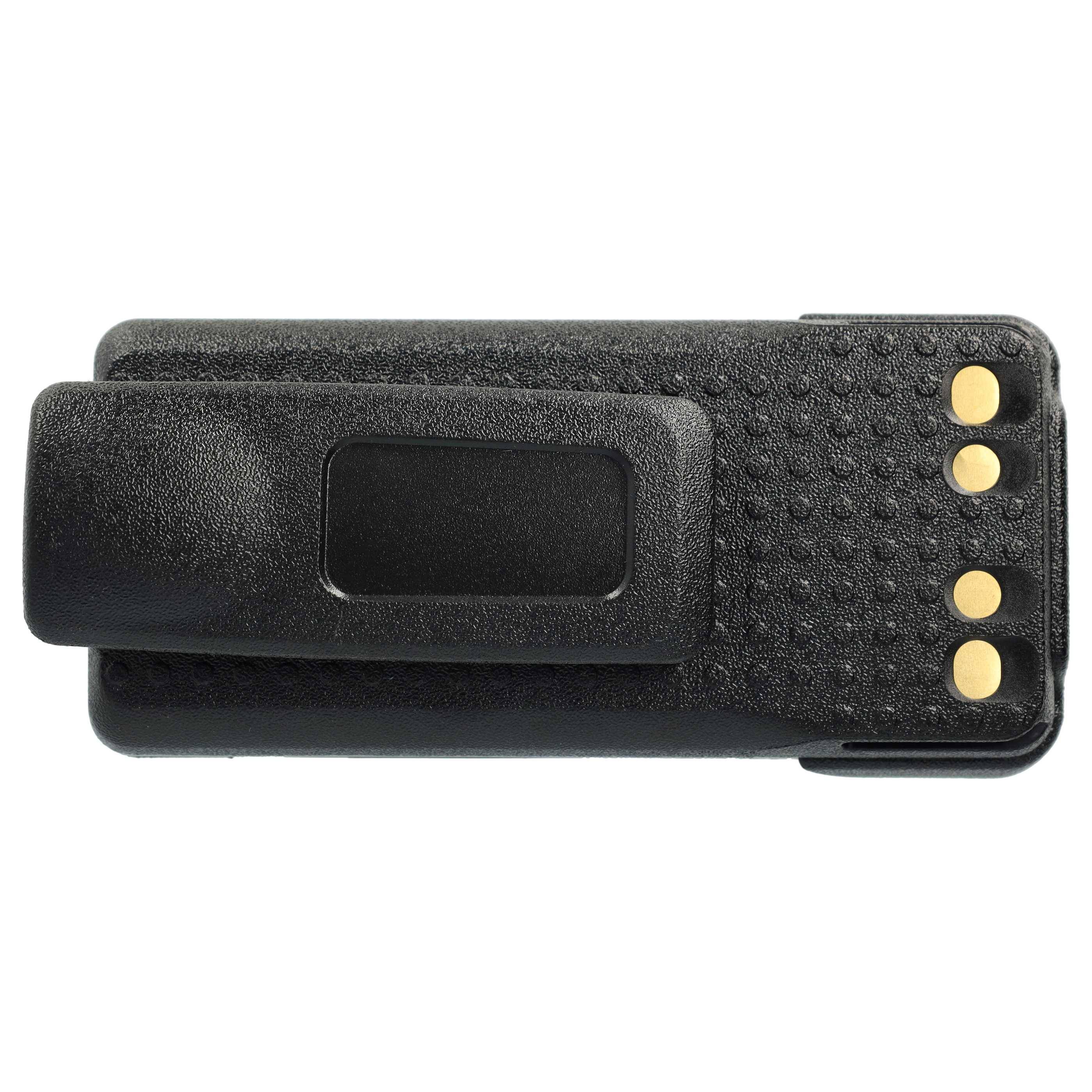 vhbw 10x Akku Ersatz für Motorola PMNN4415AR, PMNN4415, PMNN441 für Funkgerät, Walkie Talkie (2600 mAh, 7,4 V, Li-Ion) + Gürtelclip