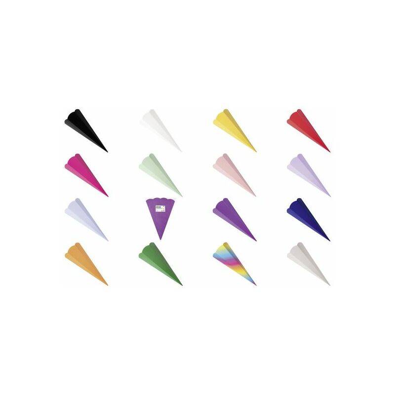 folia Schultüten-Zuschnitt, 6-eckig, 680 mm, schwarz