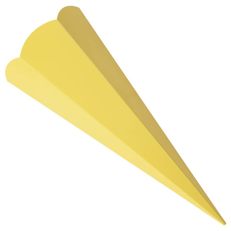 folia Schultüten-Zuschnitt, 6-eckig, 680 mm, gelb