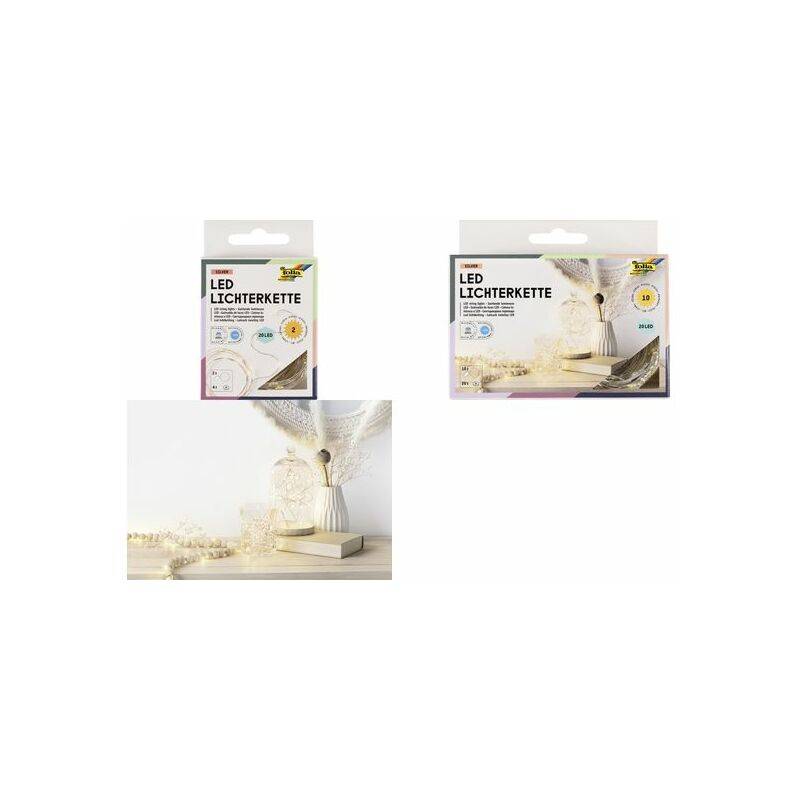 folia LED-Mini-Lichterkette, Batteriebetrieb, 20 LEDs