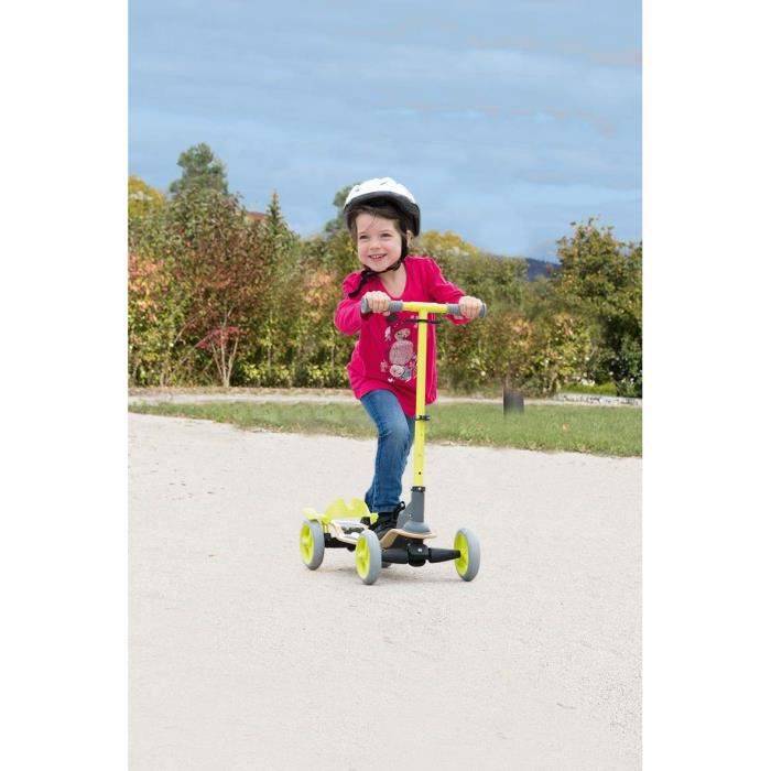 SMOBY 4 Wheels Wooden Skate - Verstellbarer Lenker - Faltbar