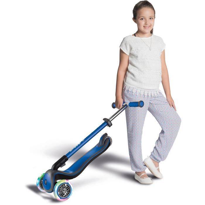 GLOBBER Deluxe Roller Deluxe Lights 3 Wheels - Navy Blue